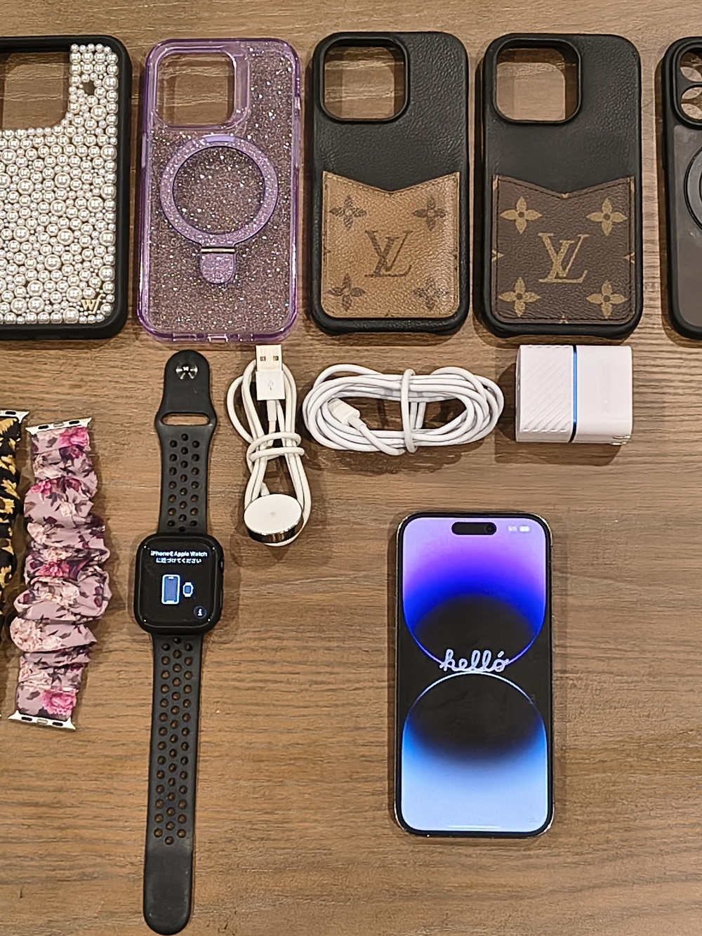 Unlocked iPhone 14 Pro 512GB Deep Purple & Apple Watch S8 Midnight 45mm